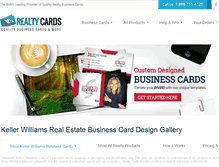 Tablet Screenshot of kellerwilliamsagentcards.com